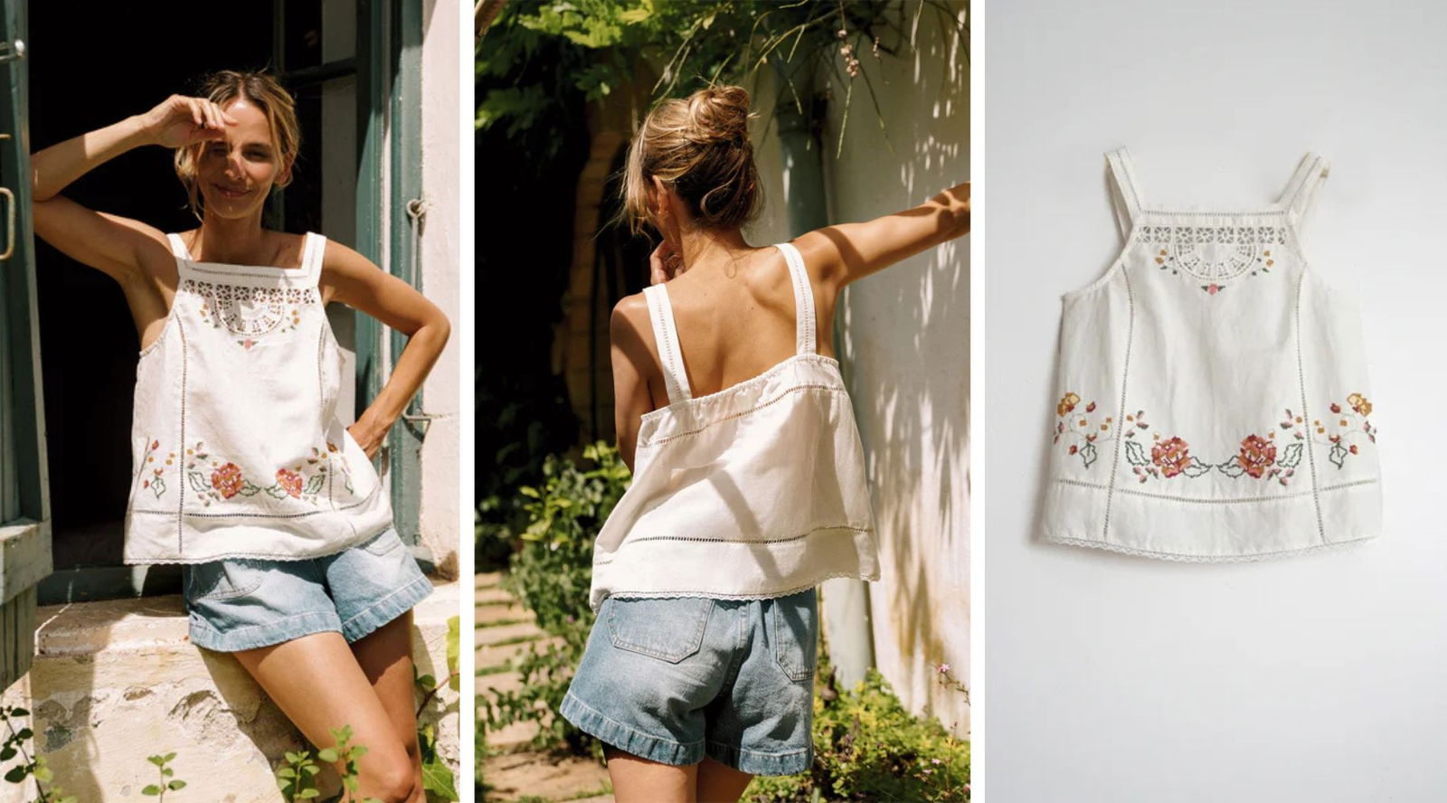 Indi&Cold BLUSA TIRANTE PUNTO DE CRUZ