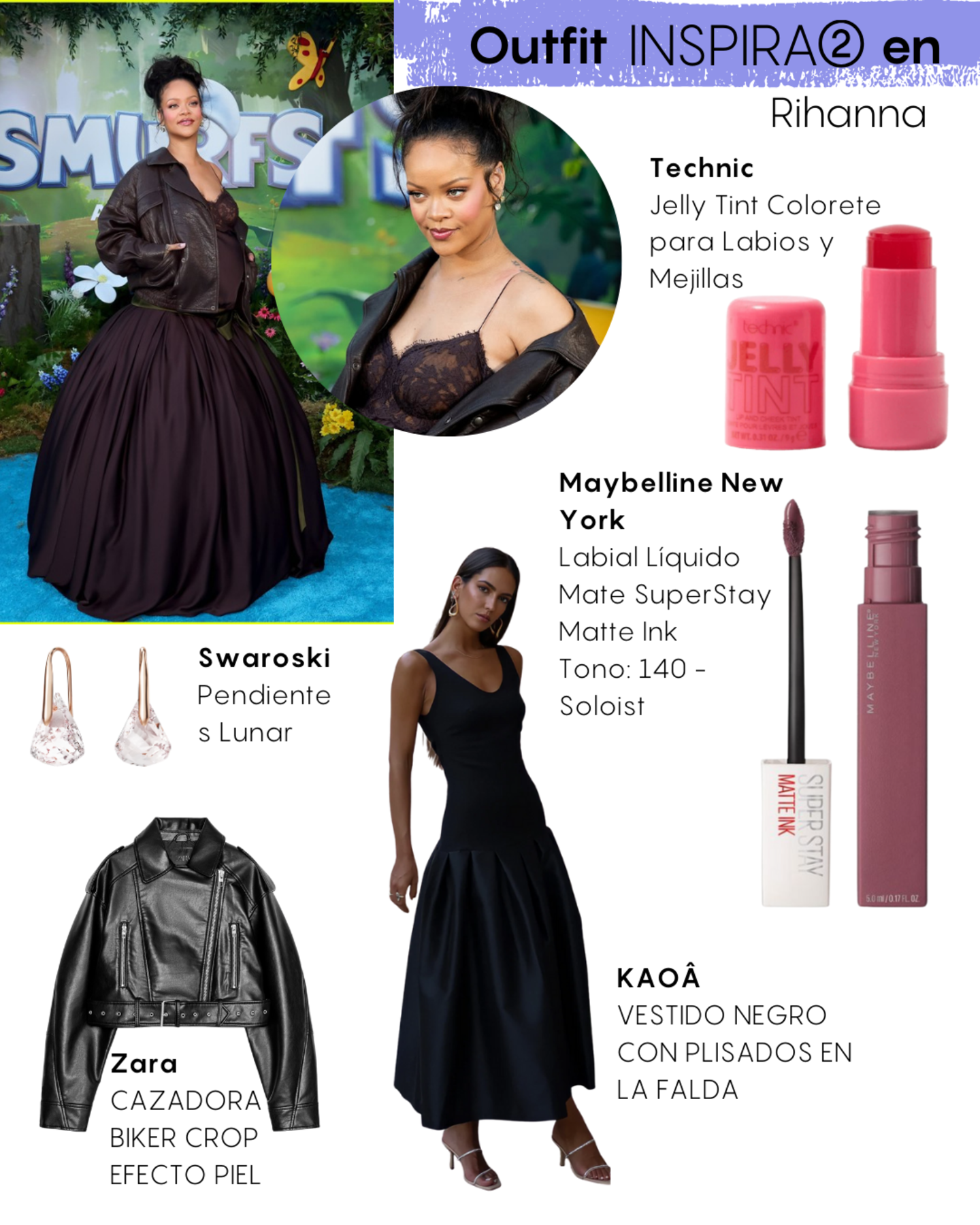 Look inspira2 en Rihanna