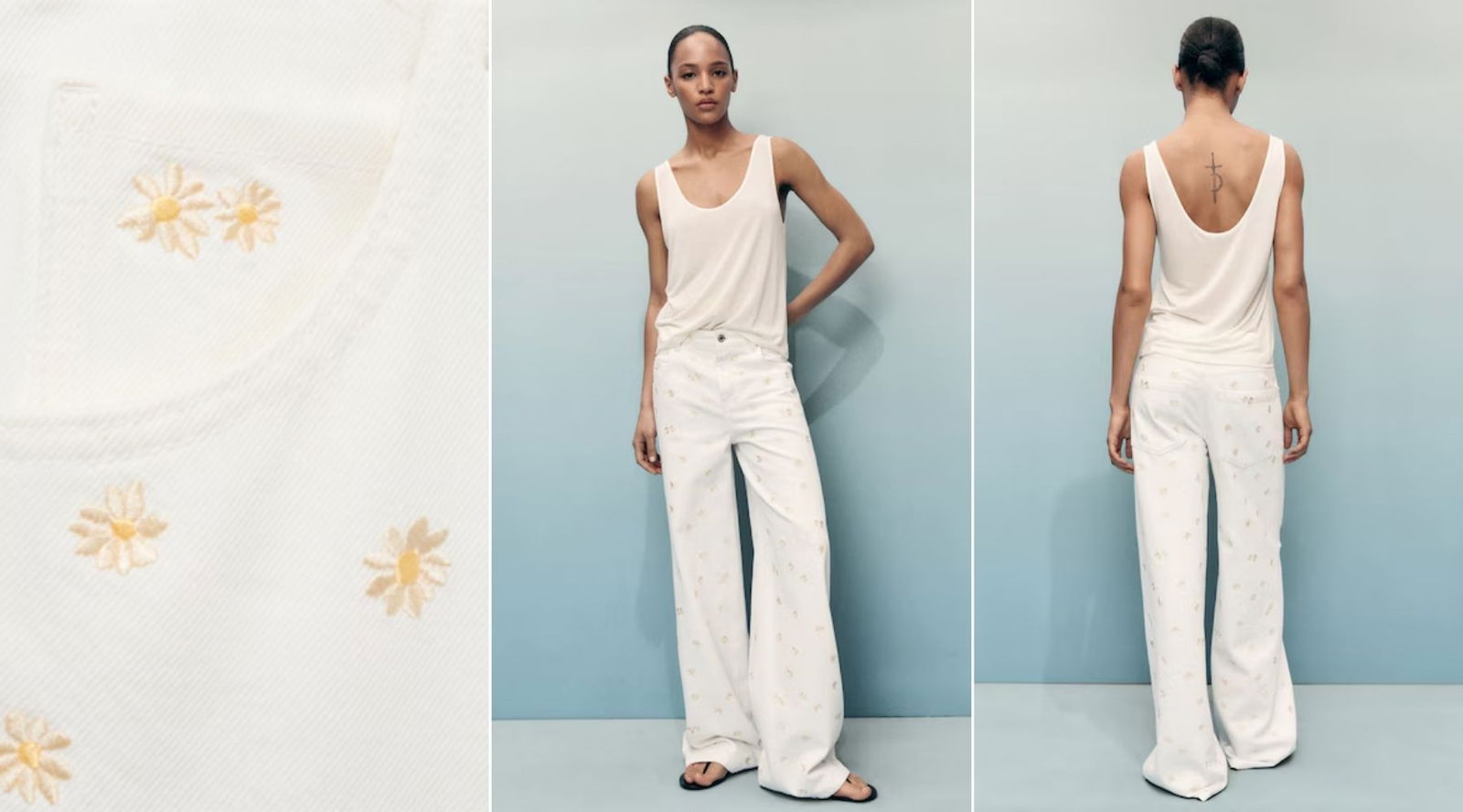 Los jeans con margaritas más buscados (y 3 opciones que puedes comprar ya)
