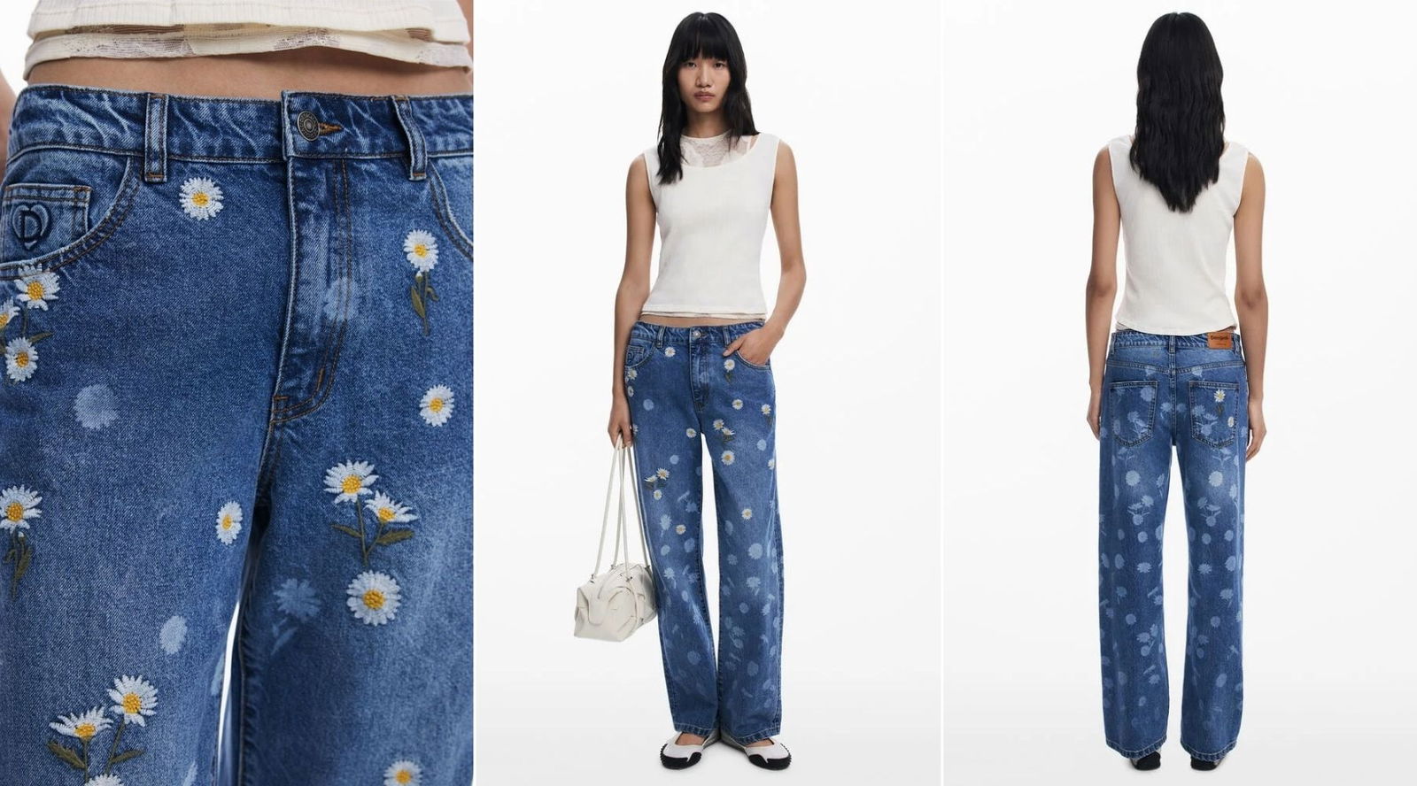 Jeans margaritas Desigual
