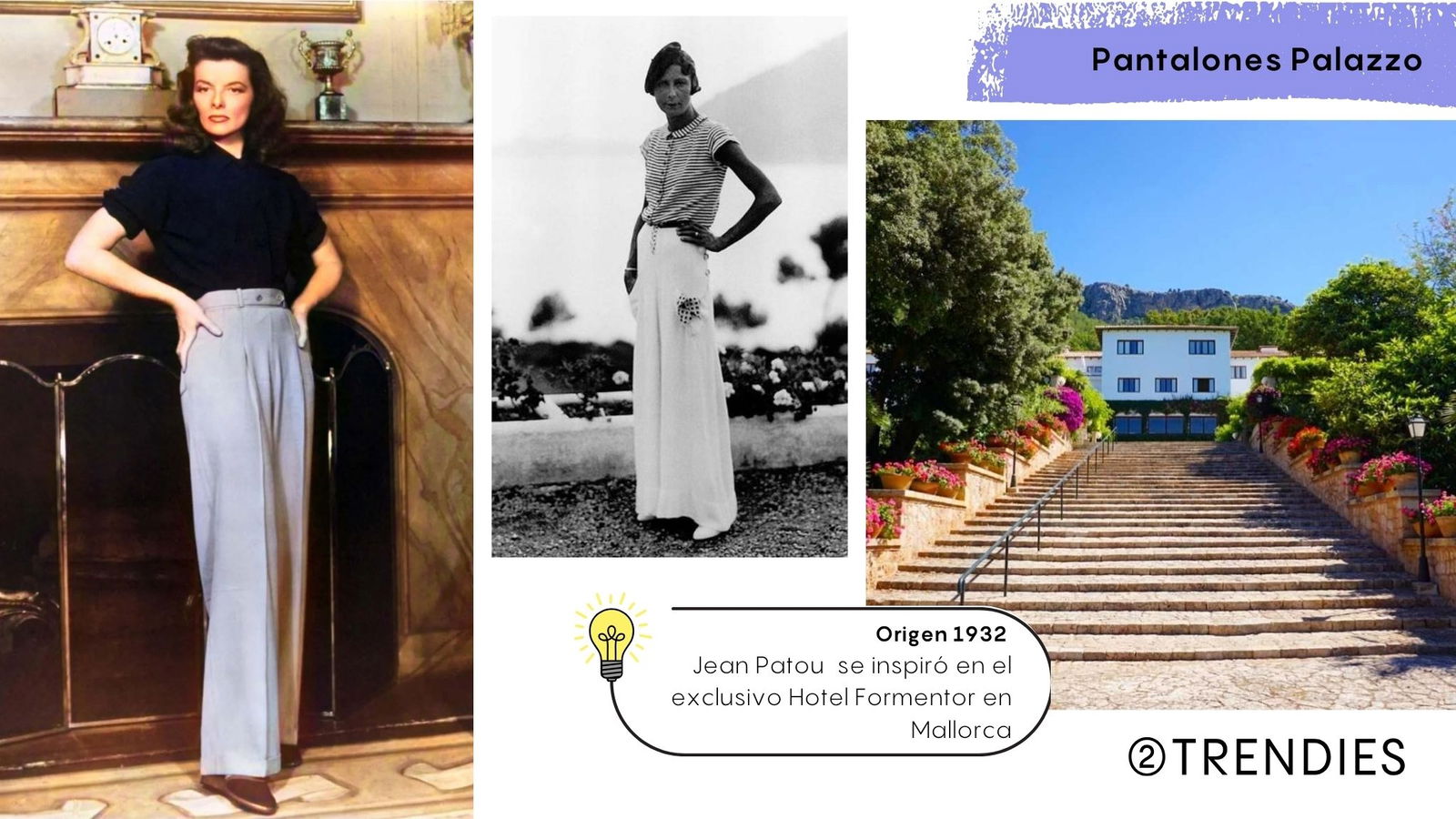 Origen pantalones palazzo