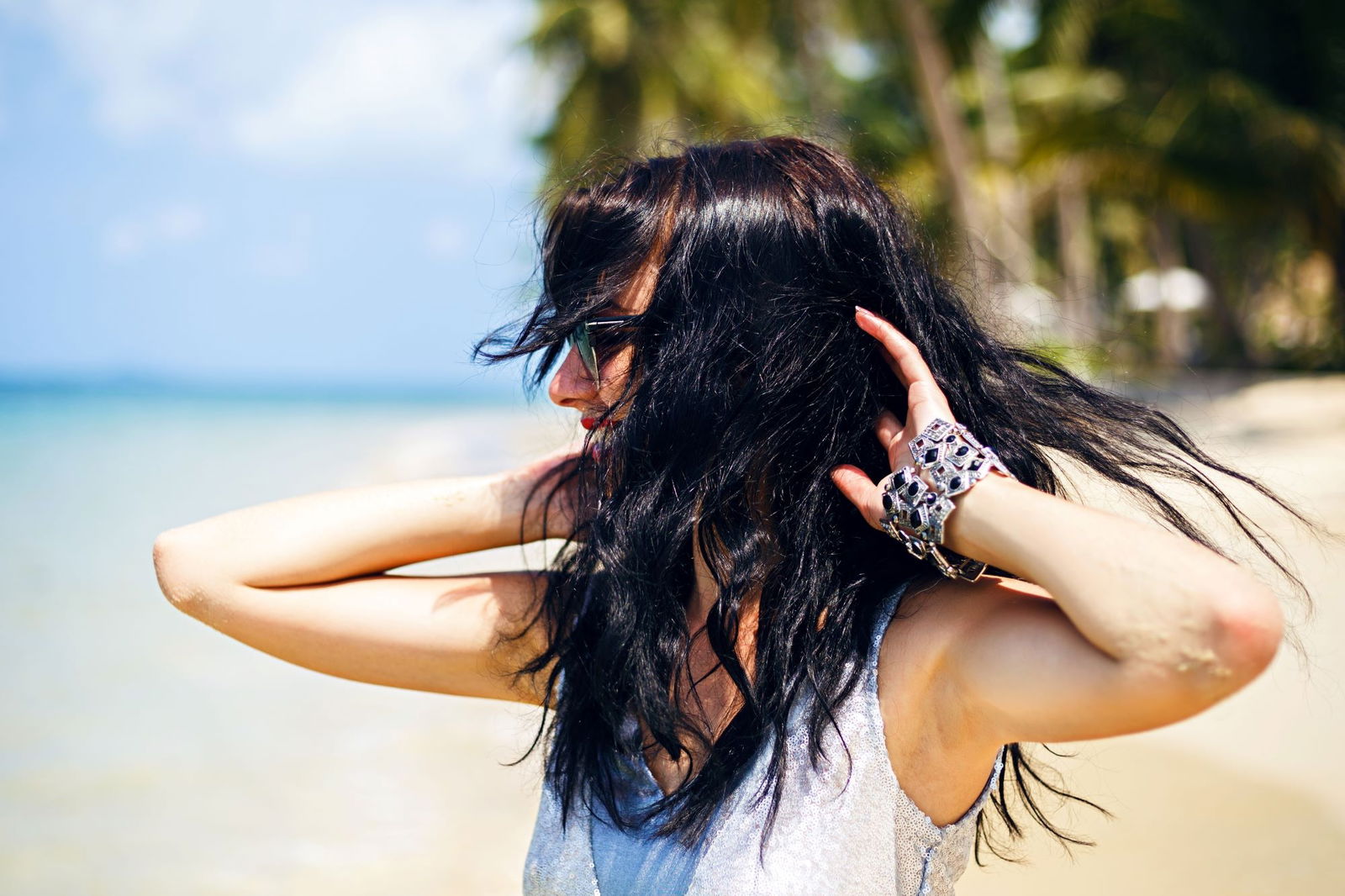 Mujer en la playa