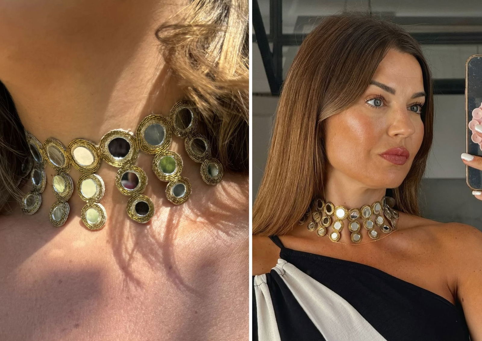 Tendencia chocker espejos de @piedadshop (lo luce @helenacueva)