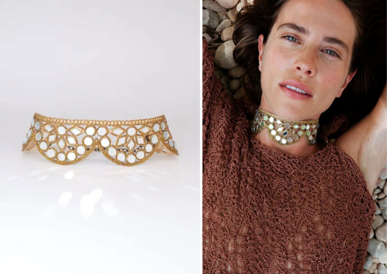 Tendencia chocker espejos. chocker olas de @sach_atelier