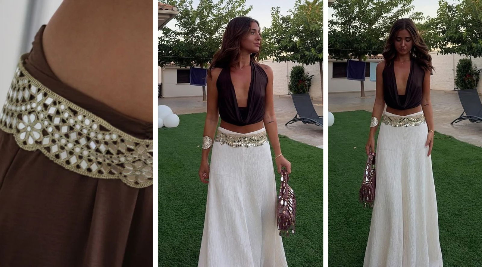 Tendencia cinturon espejos @luuciablazqueez con cinturon griego dorado de @marina__couture