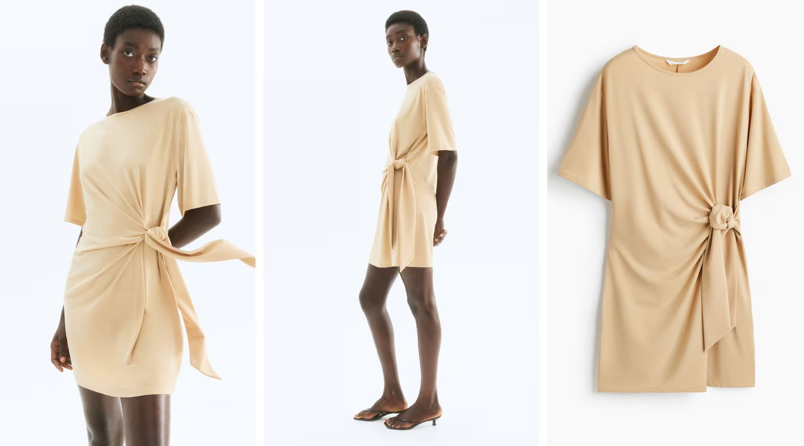 Vestido H&M beige