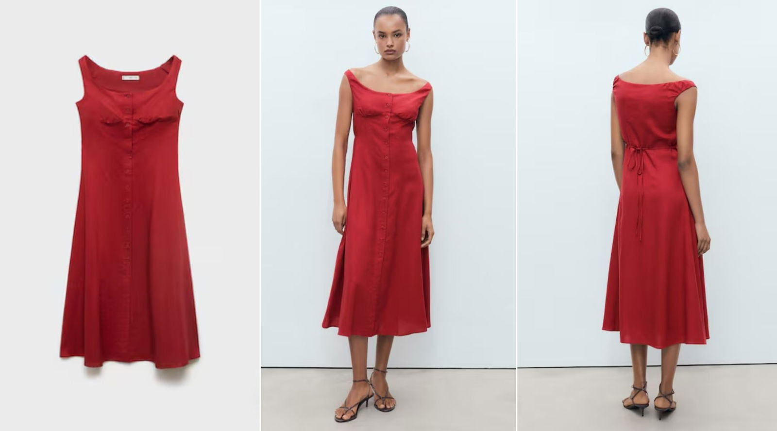 Vestido rojo MANGO