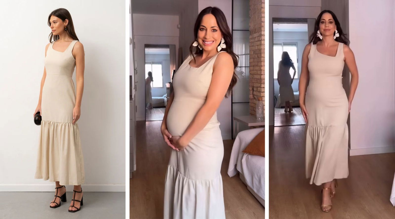 Vestidos invitada boda embarazo Satela (modelo Clavelito)