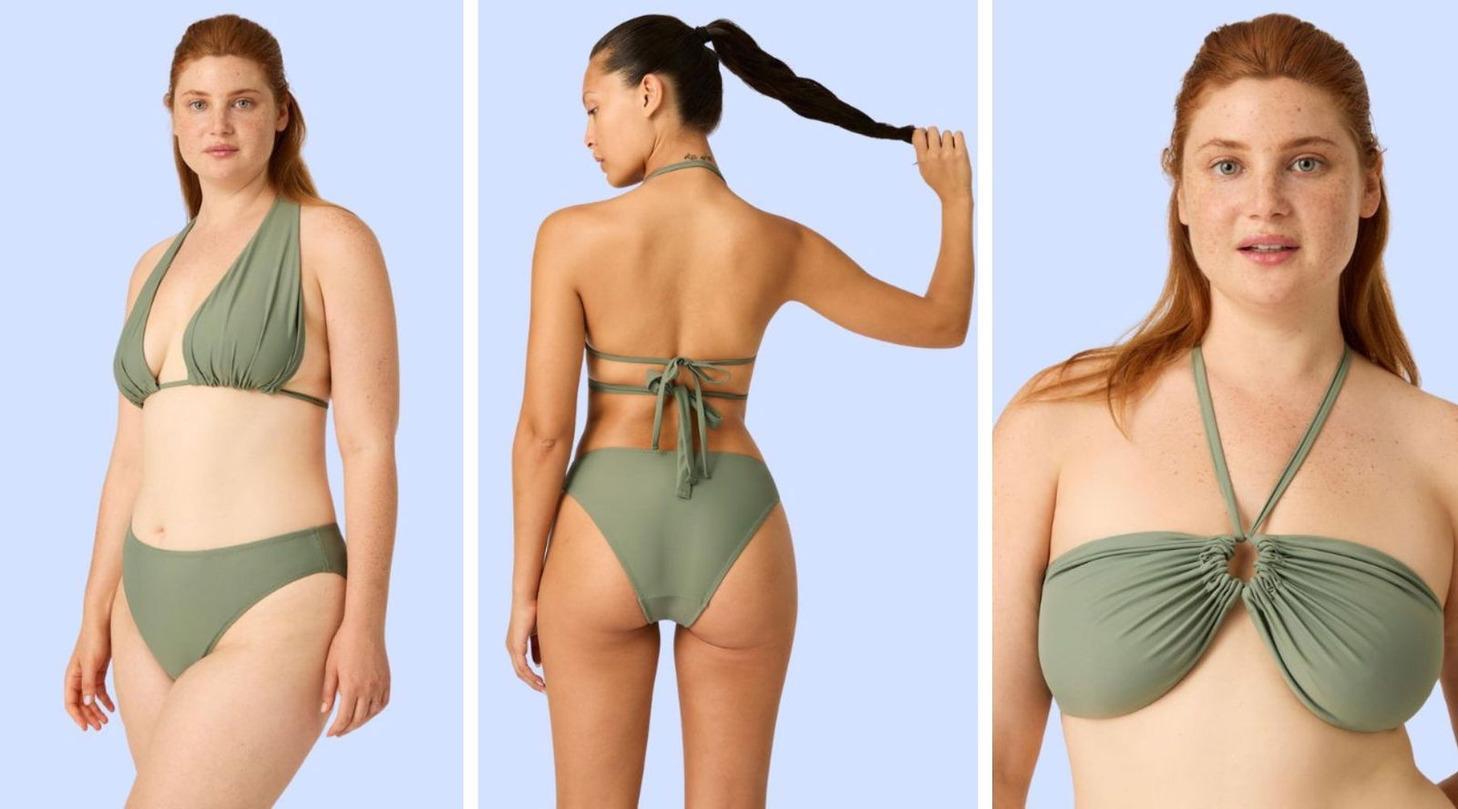 Bikini multiposición en verde oliva | Modibodi