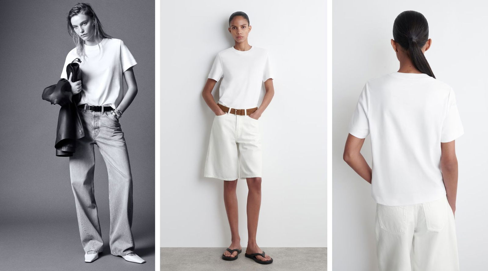 5 marcas con camisetas blancas básicas de calidad que no se transparentan