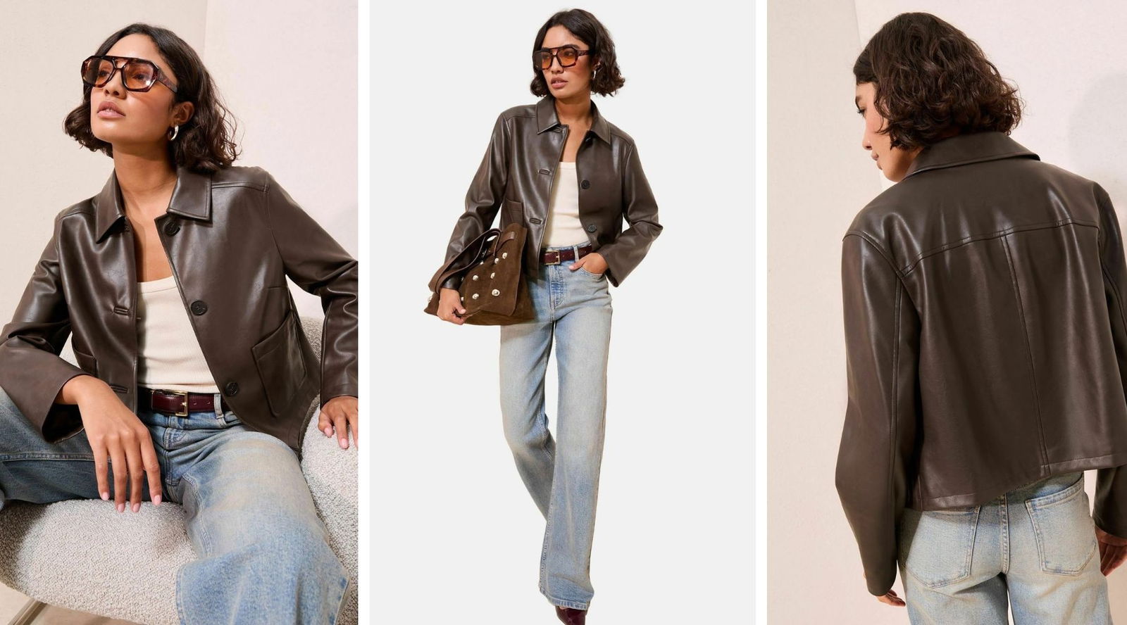 Cazadoras marrón chocolate: el básico que veremos en todos los looks de otoño