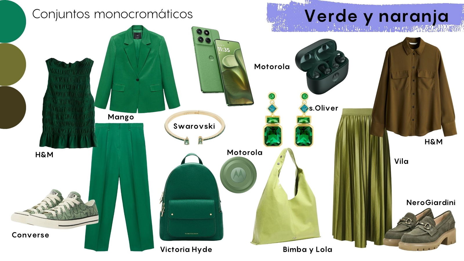 Look monocromático verde