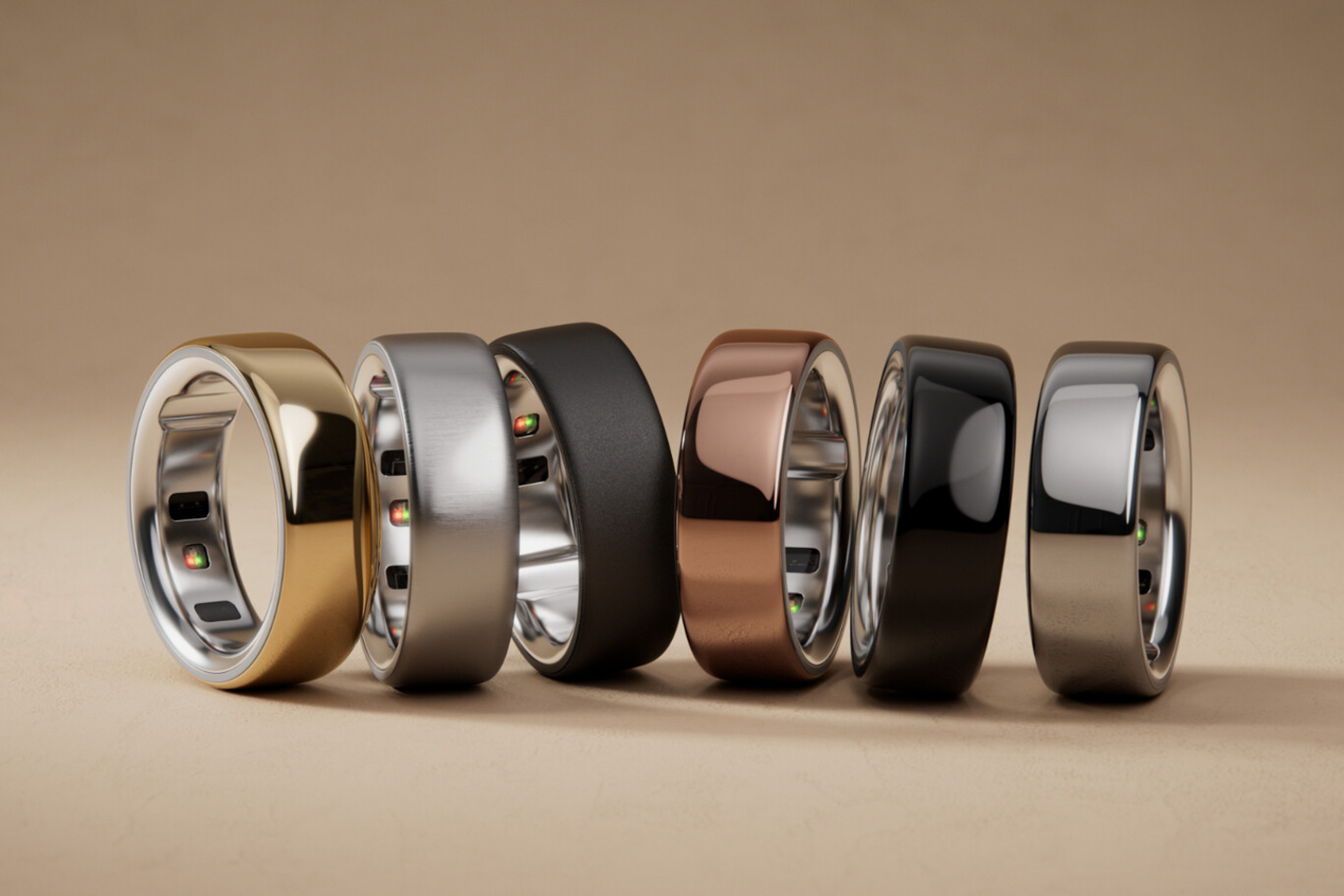 El anillo inteligente Oura Ring 4 en varios acabados y colores