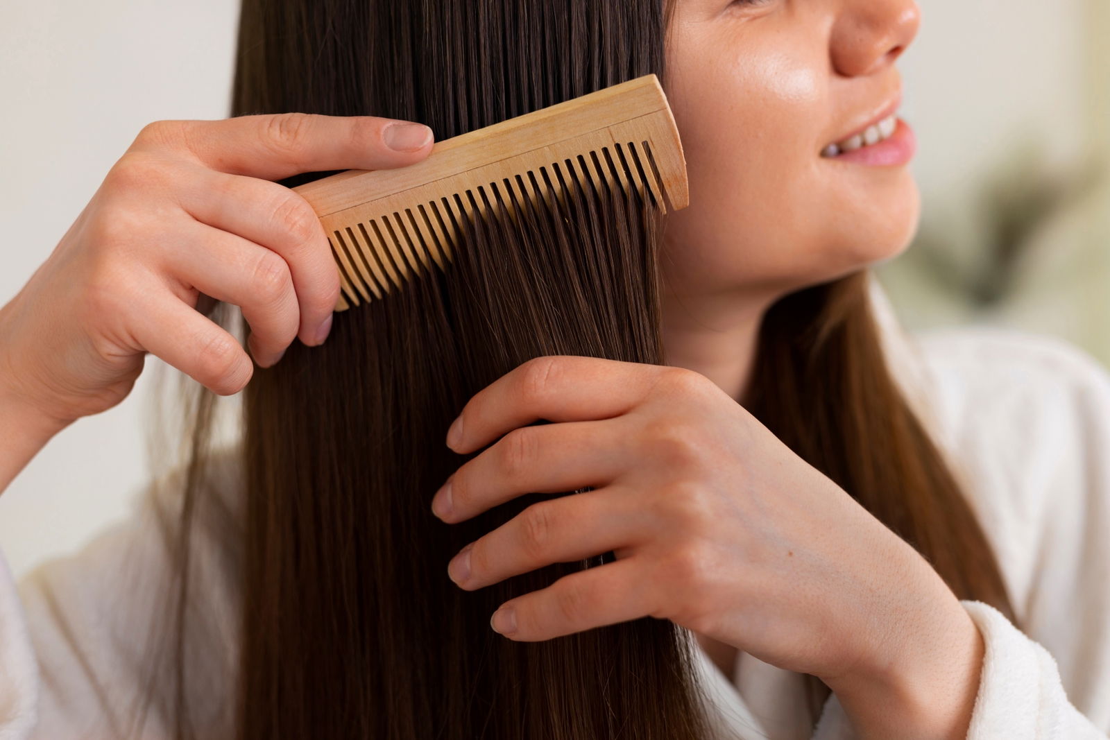 Peinando cabello
