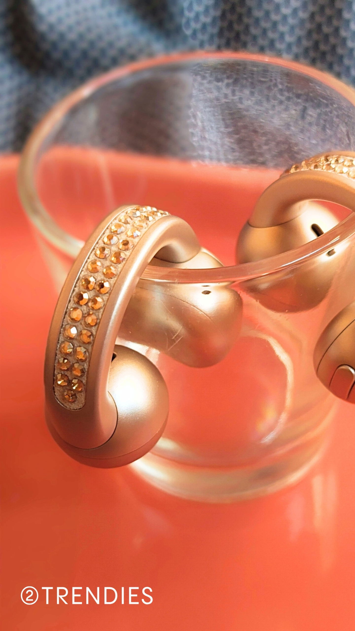 Moto buds loop Crystals by Swarovki