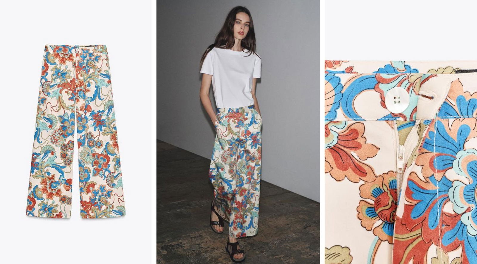 Cómo combinar el pantalón de flores más especial de Zara (también en entretiempo)