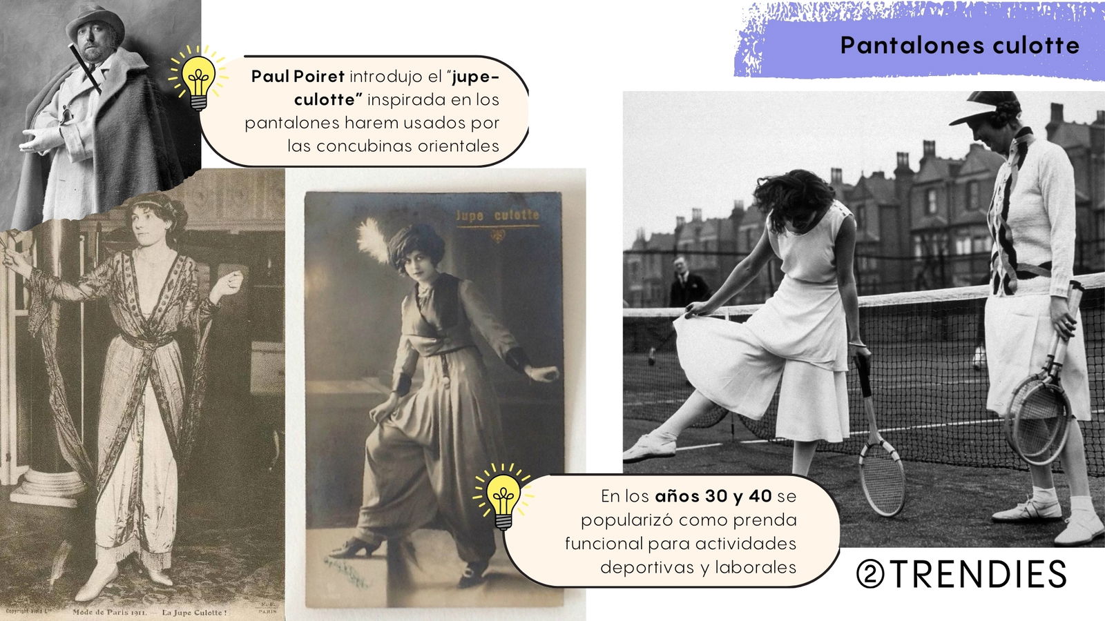 Historia pantalón culotte