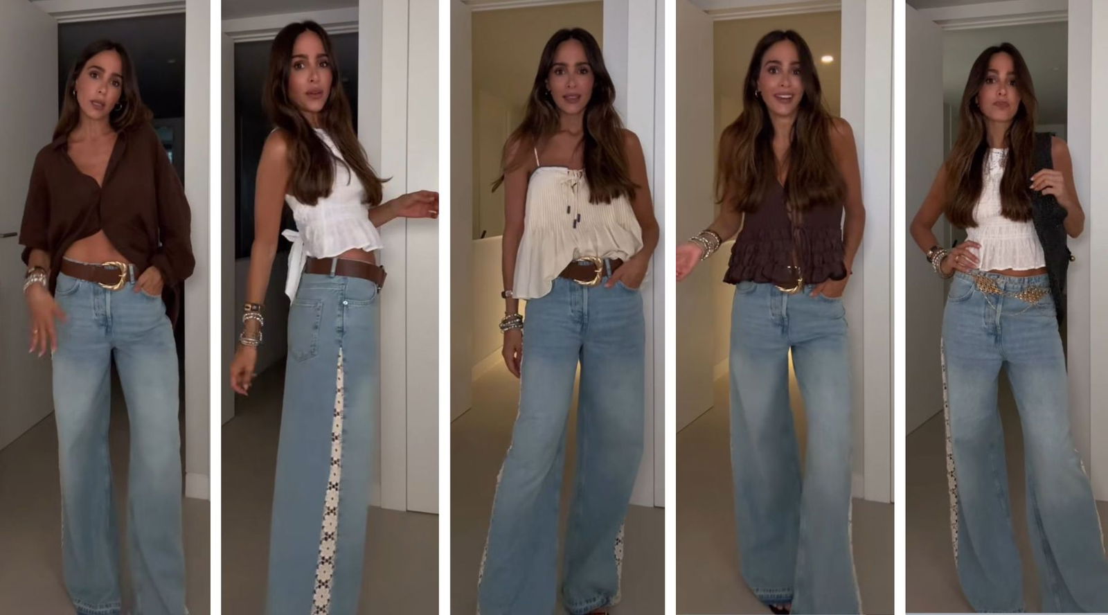 Rocío Osorno convierte en viral el vaquero con crochet de Zara que ya está agotado online