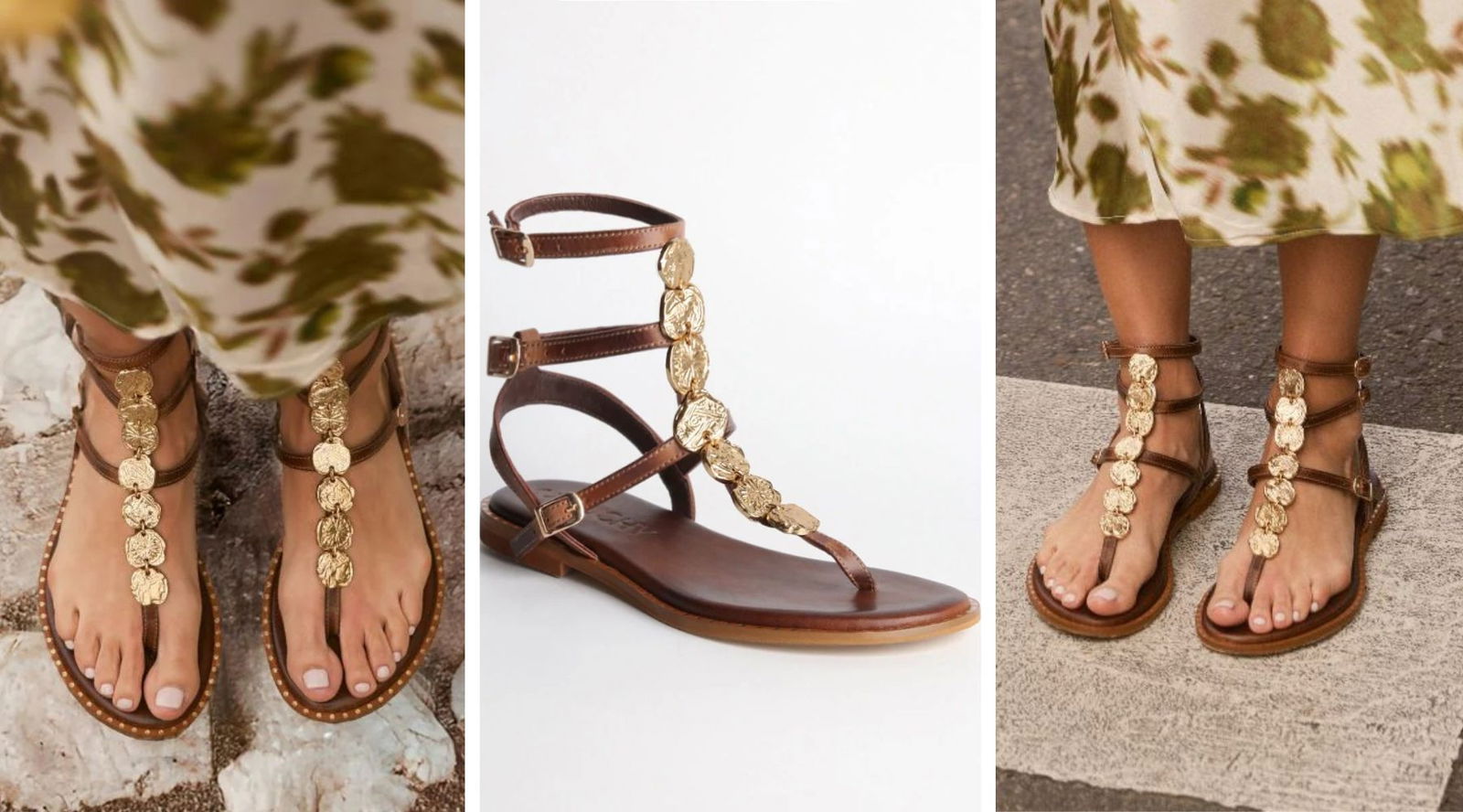 Los dos conjuntos tendencia de Zara y Parfois que Teresa Bass combina con las sandalias joya de Cuchy
