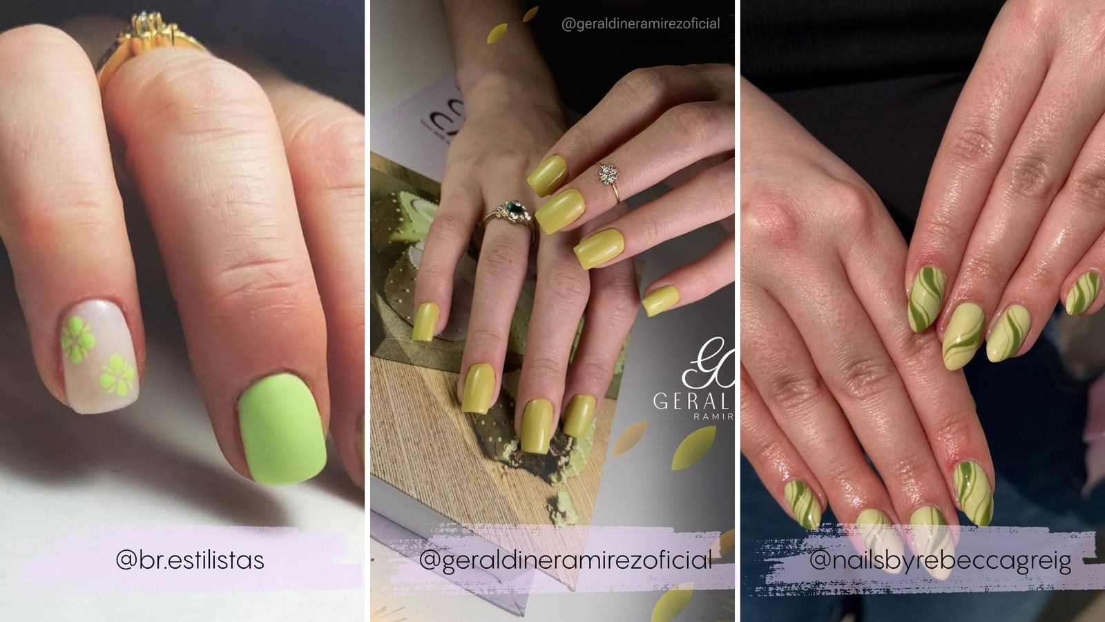 Manicura pistacho