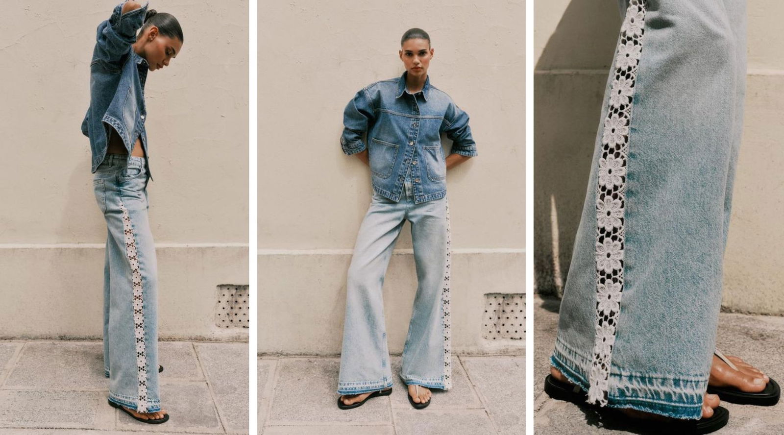 Rocío Osorno convierte en viral el vaquero con crochet de Zara que ya está agotado online