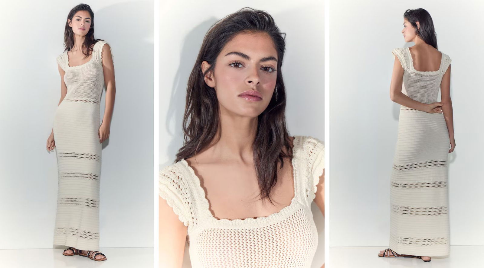 Vestido blanco crochet Tintoretto