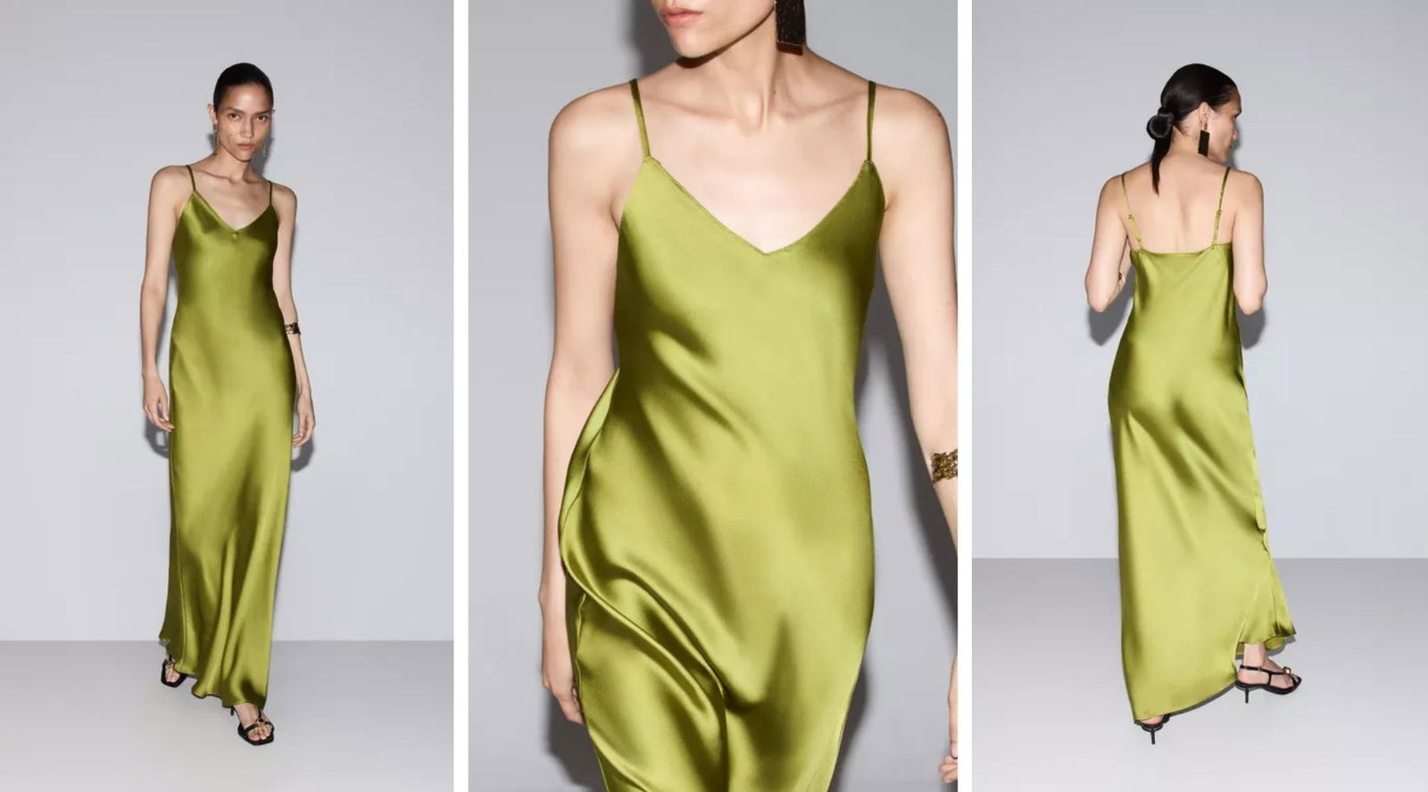 El vestido lencero verde de Lefties con precio irresistible (y otras 4 versiones que son tendencia)