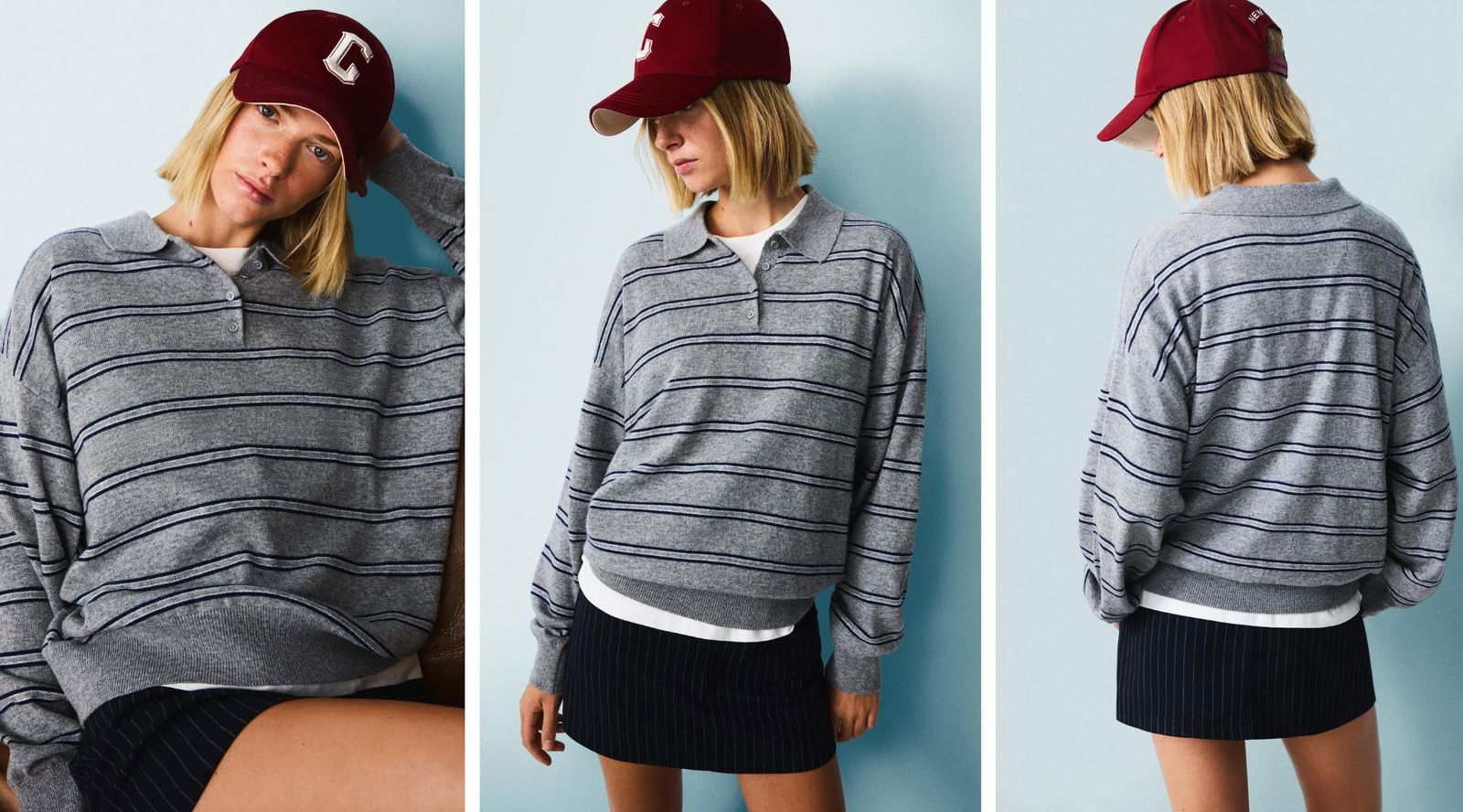 5 polos de rayas de Bershka que resuelven cualquier look otoñal
