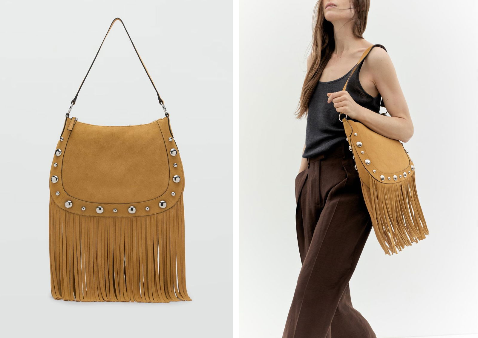 Bolsos de flecos: el complemento boho que encontrarás en Lefties, Mango y Pull&Bear este otoño