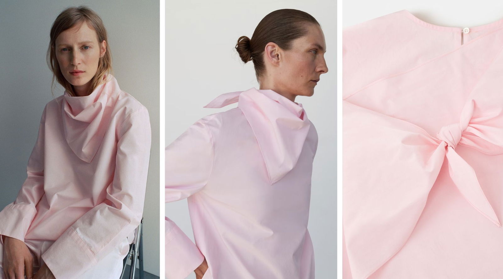Zara y Mango apuestan por camisas con pañuelo multiposición: la tendencia que combina moda y accesorio