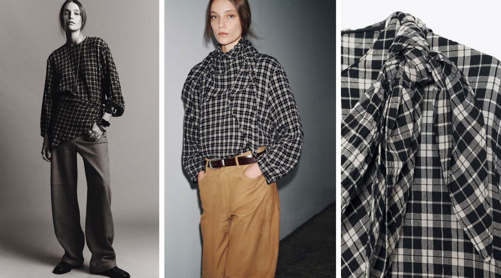 Zara y Mango apuestan por camisas con pañuelo multiposición: la tendencia que combina moda y accesorio