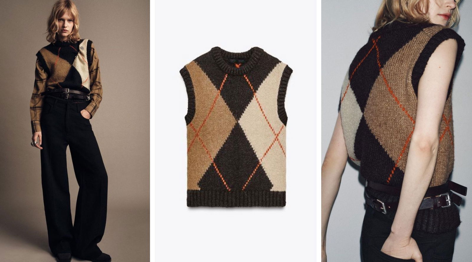 Los rombos de Zara que resuelven tus looks de oficina y de entretiempo