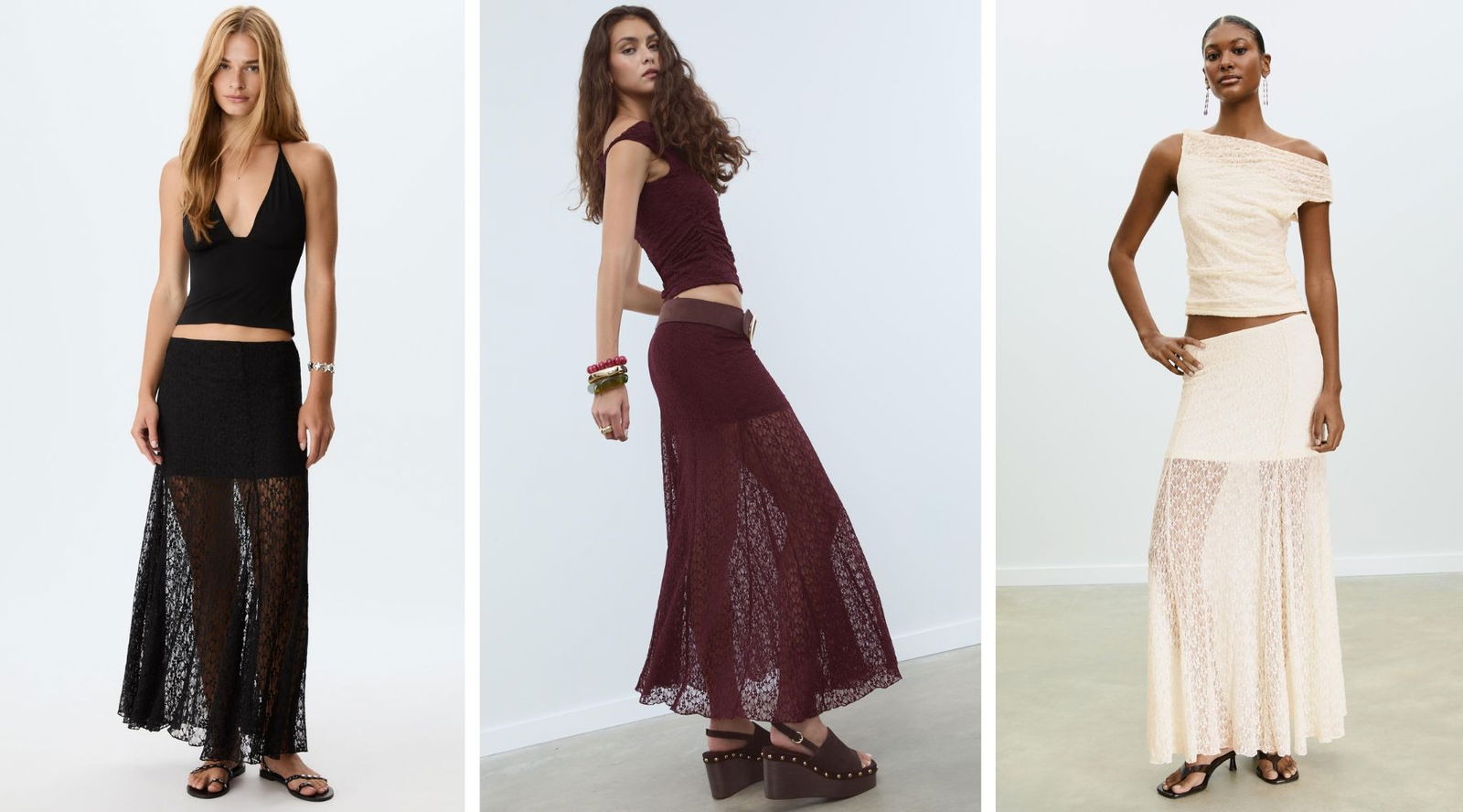 Las faldas de encaje de Stradivarius que son tendencia este otoño (y tienen el forro perfecto)