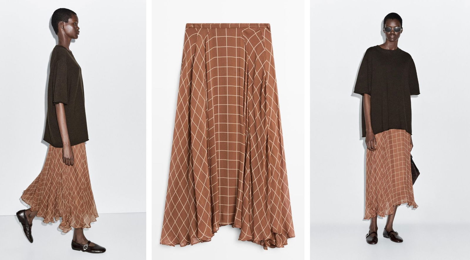 Tres looks con la falda de cuadros de Massimo Dutti que se convertirá en tu favorita de otoño