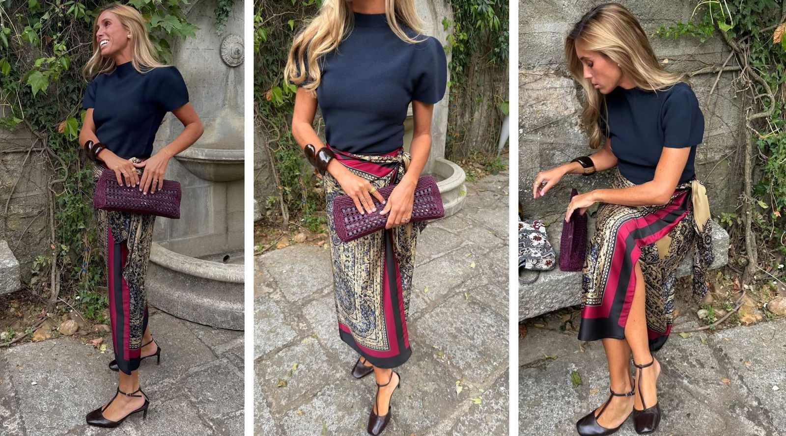 La invitada que convirtió la falda pareo más complicada de Zara en el look perfecto de boda