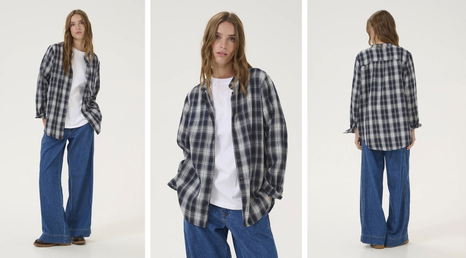 La camisa de cuadros vuelve este otoño 2025 (y atada a la cintura recuerda al grunge de los 90)