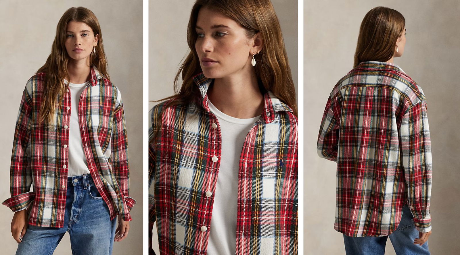 La camisa de cuadros vuelve este otoño 2025 (y atada a la cintura recuerda al grunge de los 90)