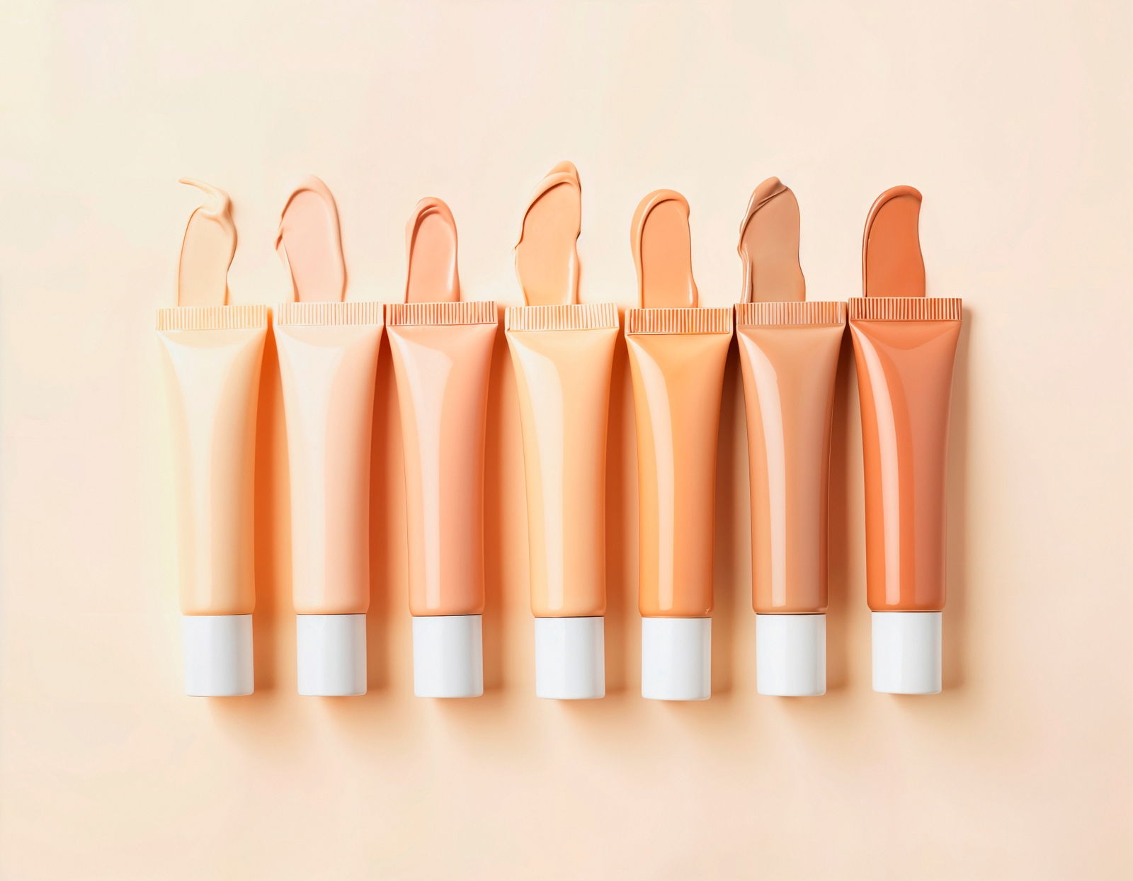 Varios tonos de base de maquillaje