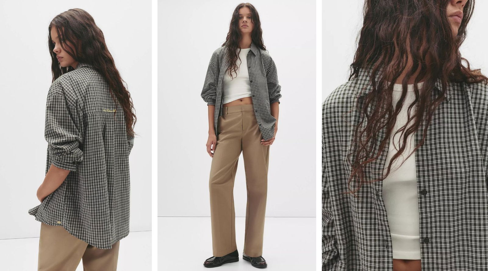 La camisa de cuadros vuelve este otoño 2025 (y atada a la cintura recuerda al grunge de los 90)