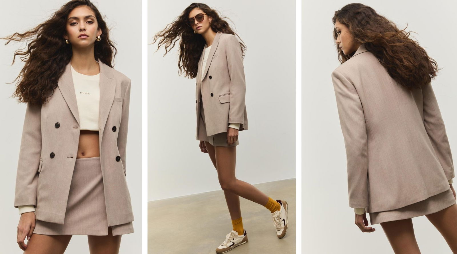 Stradivarius tiene los conjuntos de minifalda y americana que no te querrás quitar en todo el otoño