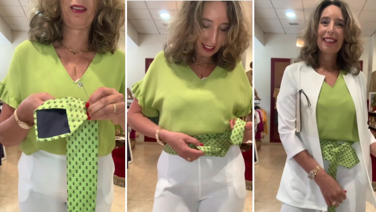 Corbata como fajín