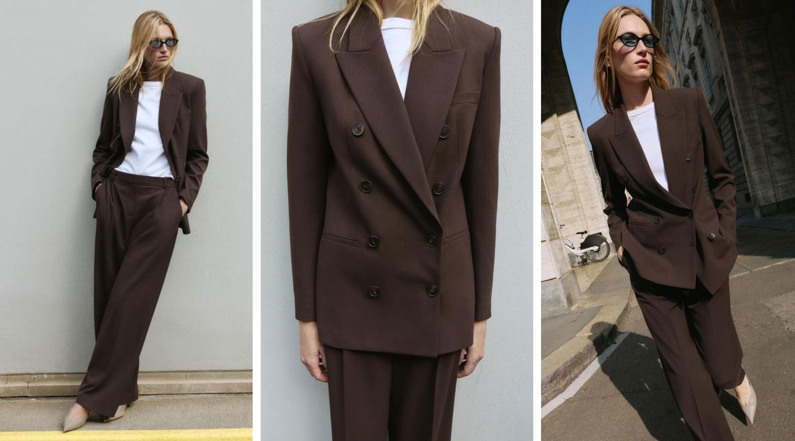 Adiós a la americana negra: la blazer marrón chocolate toma el relevo este otoño