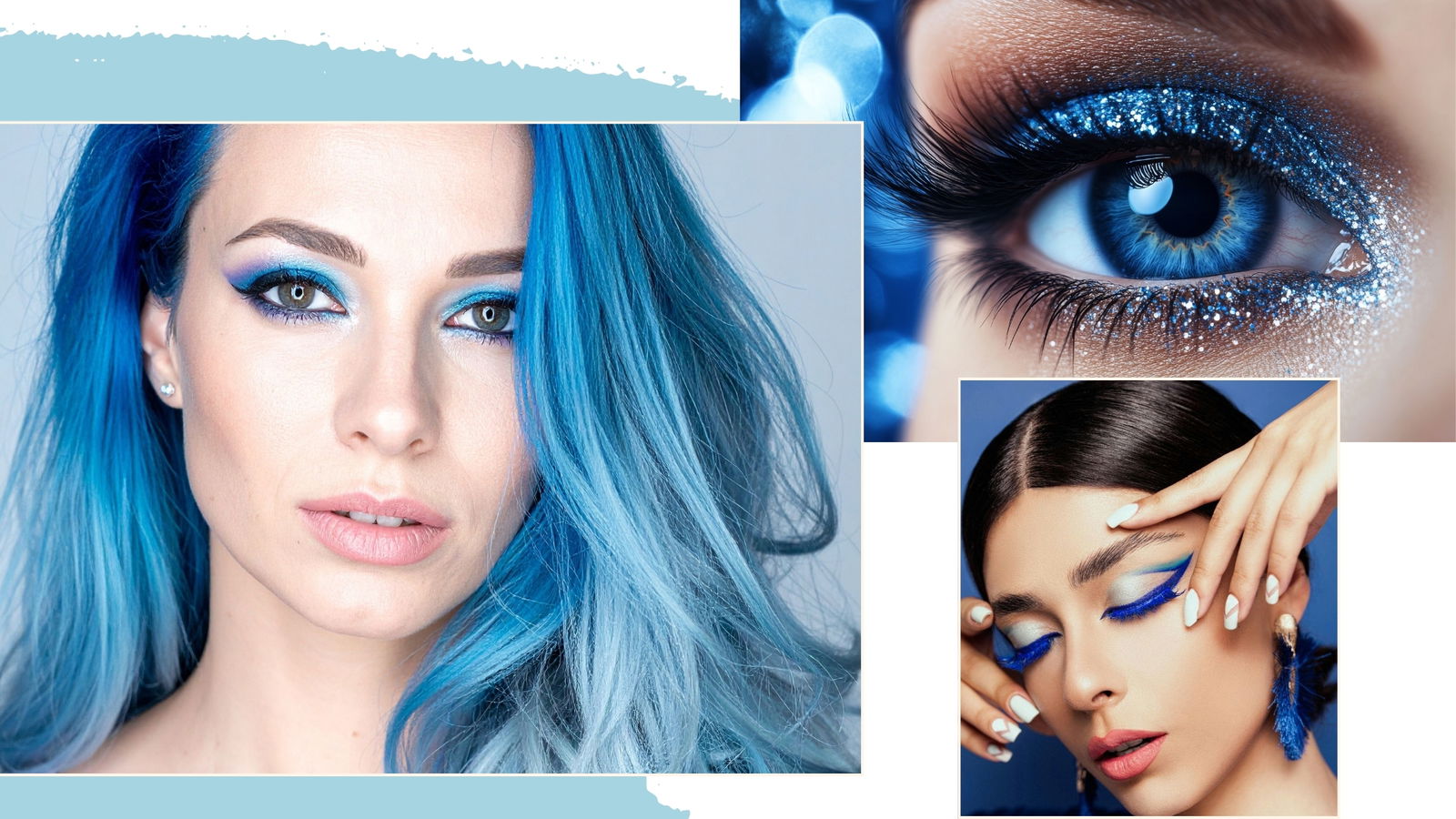 Maquillaje en azul