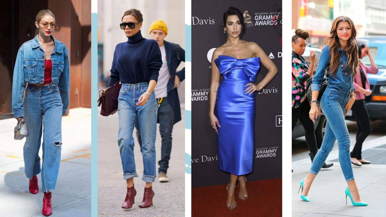 Celebrities de azul