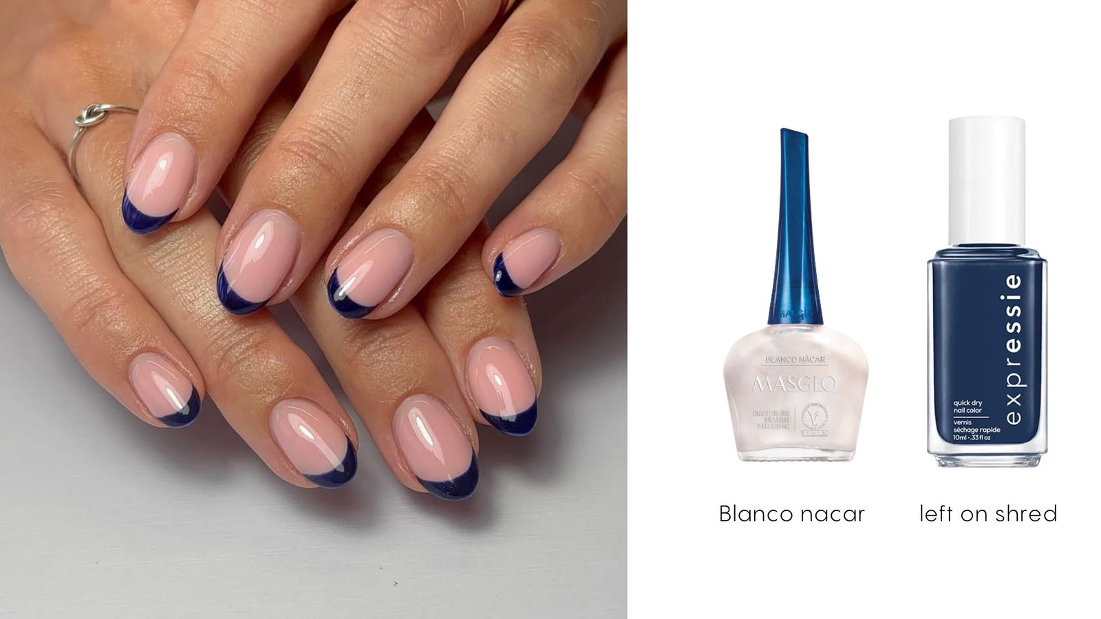 Manicura azul