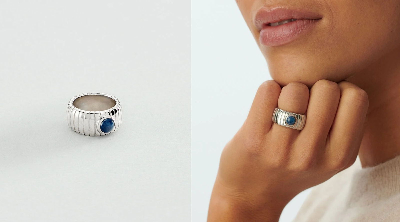 María Pombo apuesta por el azul en su nueva colección con Ágatha París (y estas joyas lo confirman)