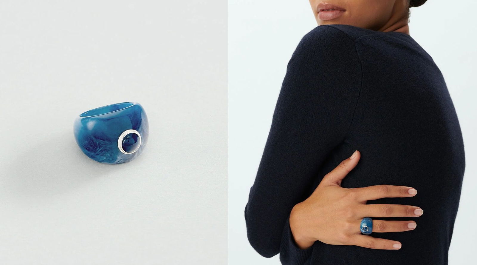 María Pombo apuesta por el azul en su nueva colección con Ágatha París (y estas joyas lo confirman)