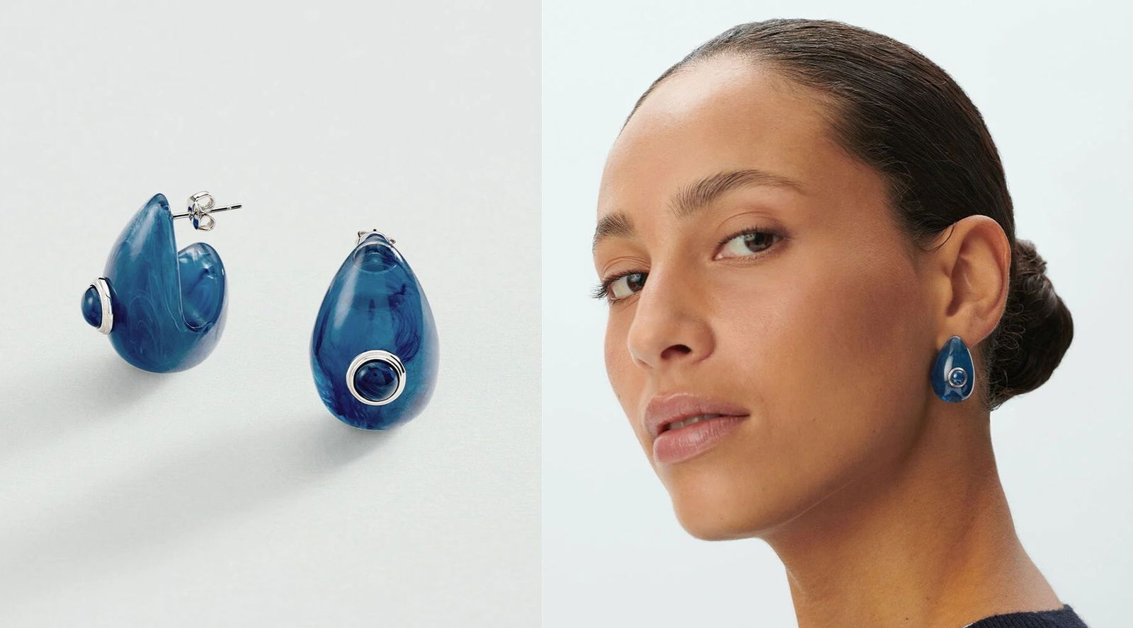 María Pombo apuesta por el azul en su nueva colección con Ágatha París (y estas joyas lo confirman)