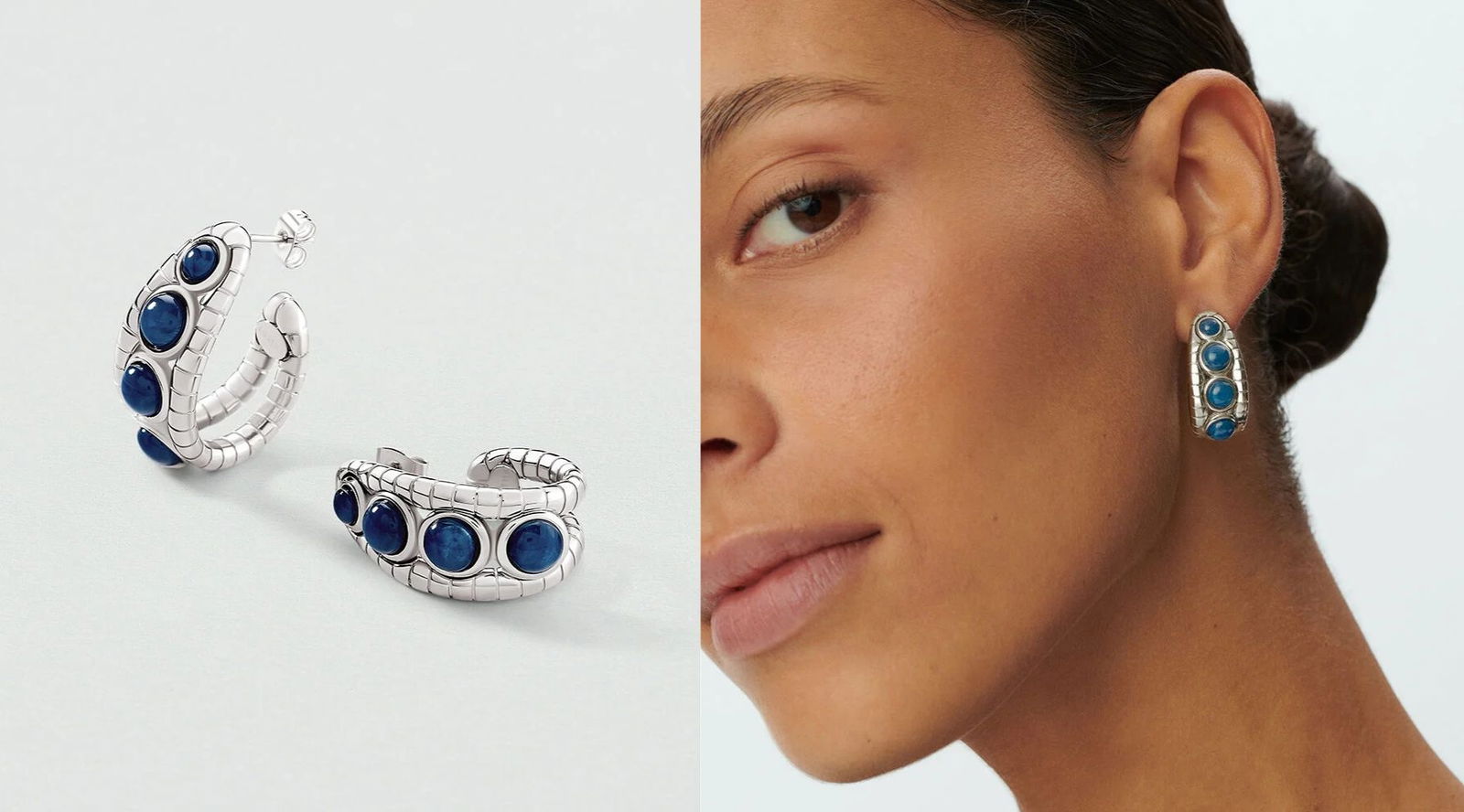 María Pombo apuesta por el azul en su nueva colección con Ágatha París (y estas joyas lo confirman)