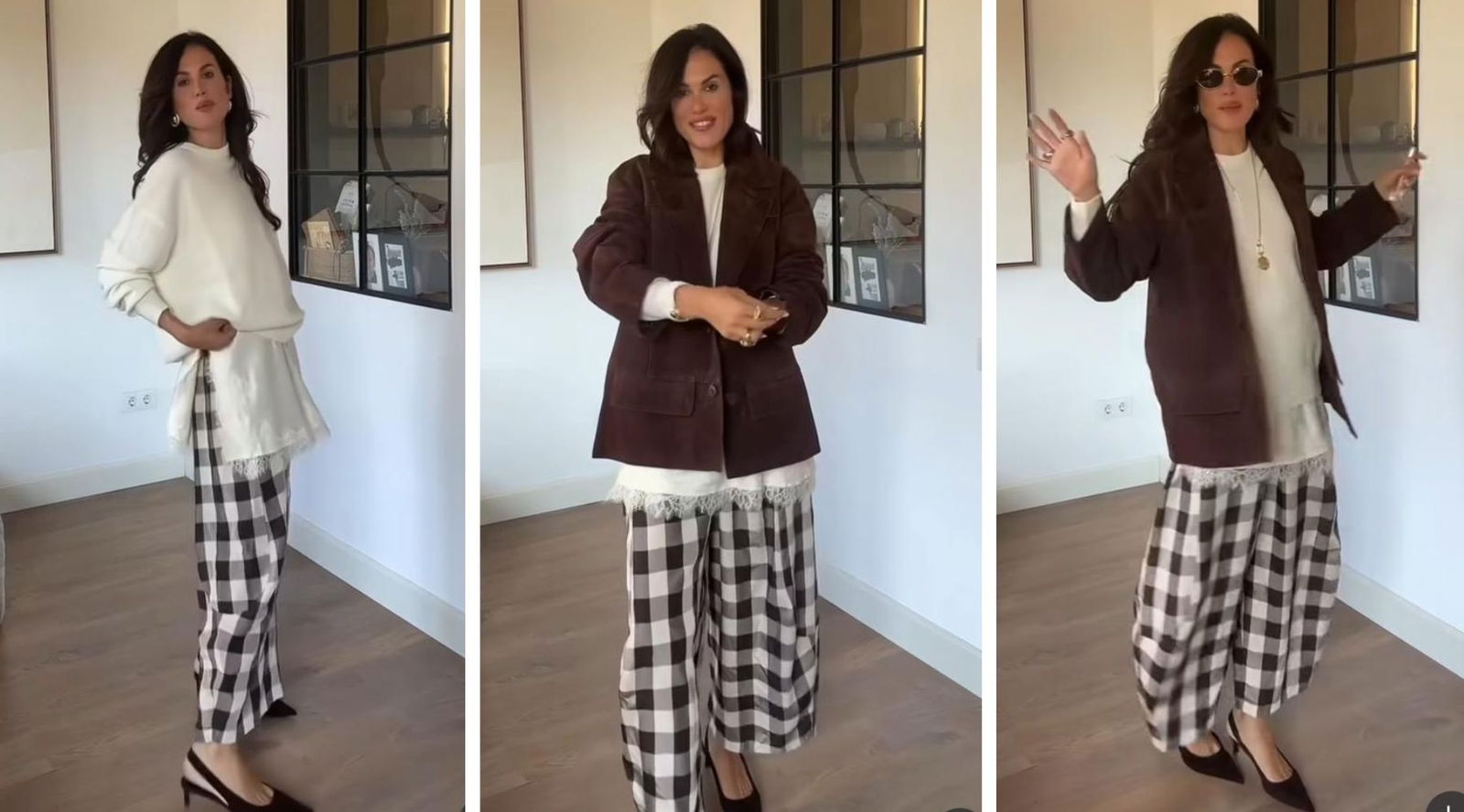 El pantalón de cuadros vichy de Zara que arrasa este otoño y ya es el favorito de Rocío Osorno y Marta Escalante